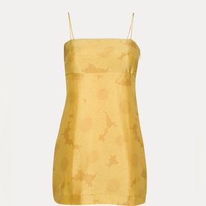 Realisation Par yellow mini dress